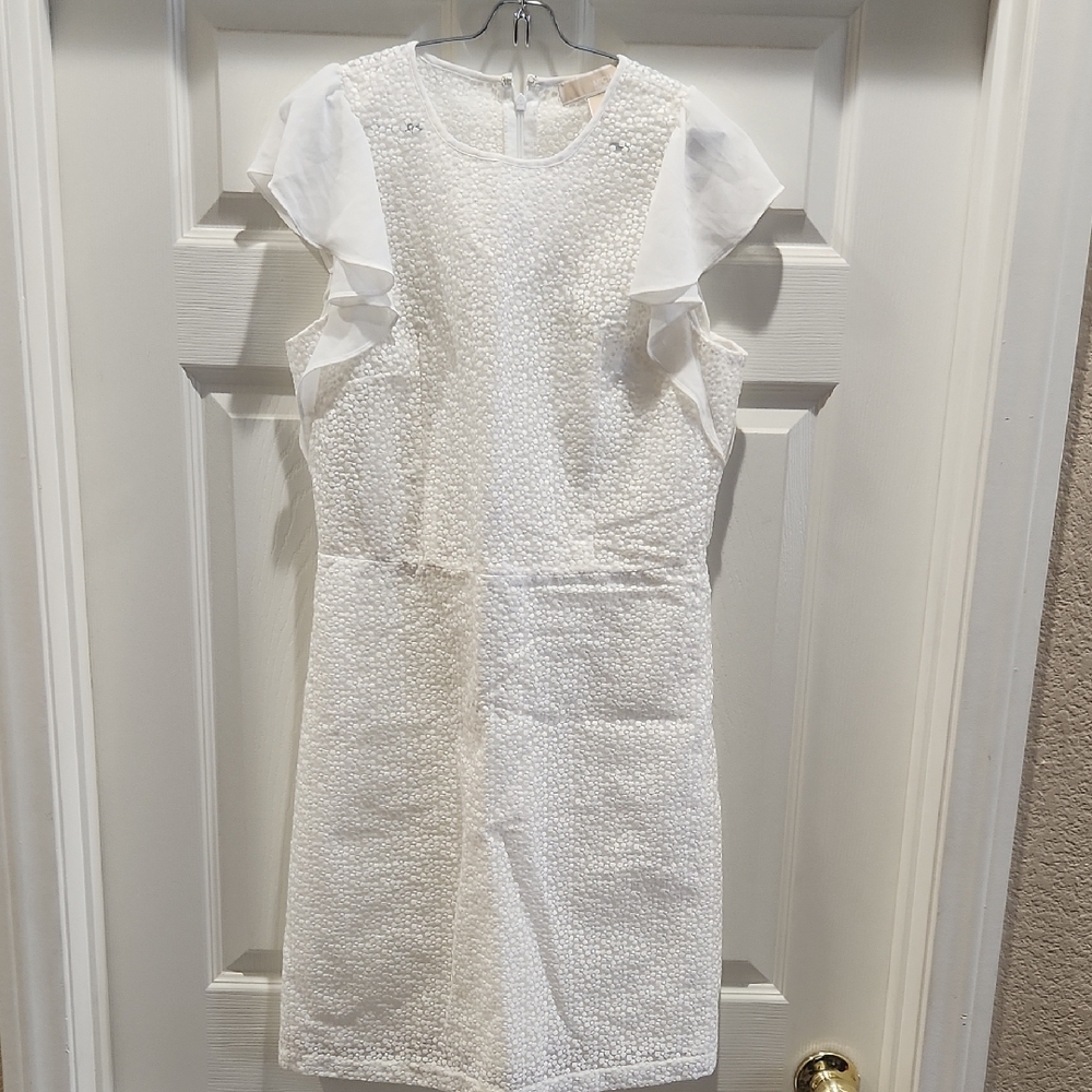 Michael Kors White Textured Dress